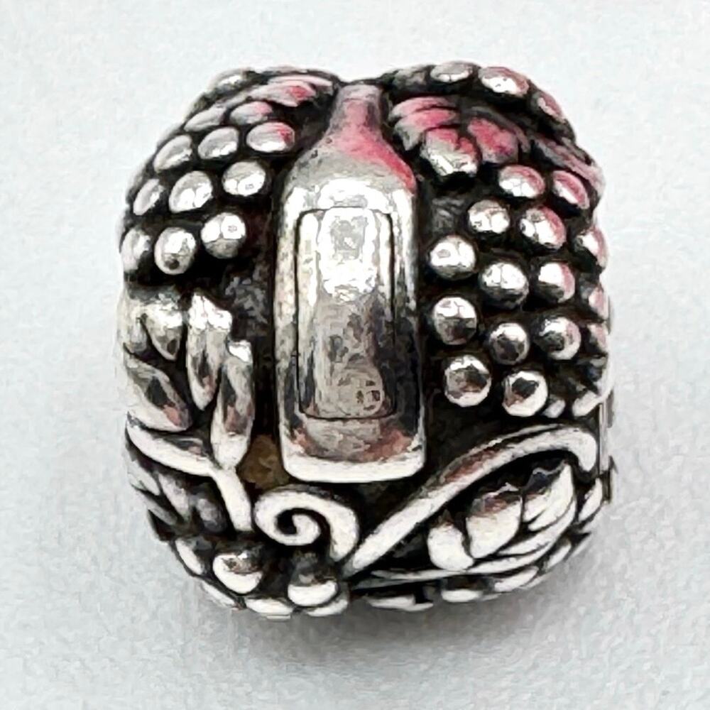 Pandora Silver Charm Bracelet with Intricate Beaded Design